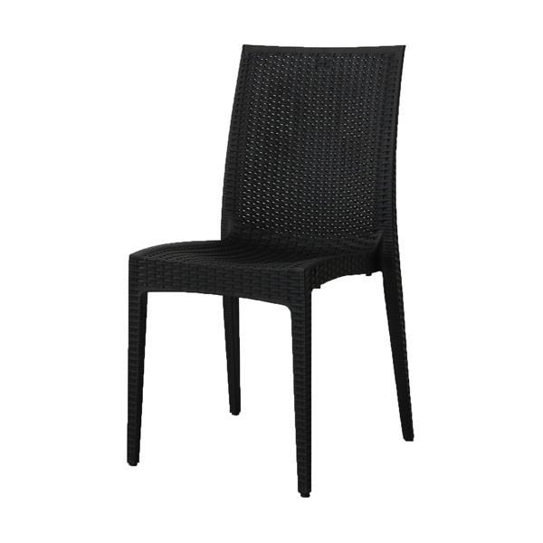 Rattan World C1601PDG ラタン風園庭女性議長 黒いこと 製造会社直送