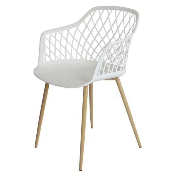 Rattan World C1800PWH メッシュPPチェア ホワイト メーカー直送の通販は