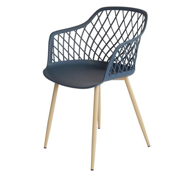 Rattan World C1800PNV メッシュPPチェア ネイビー メーカー直送