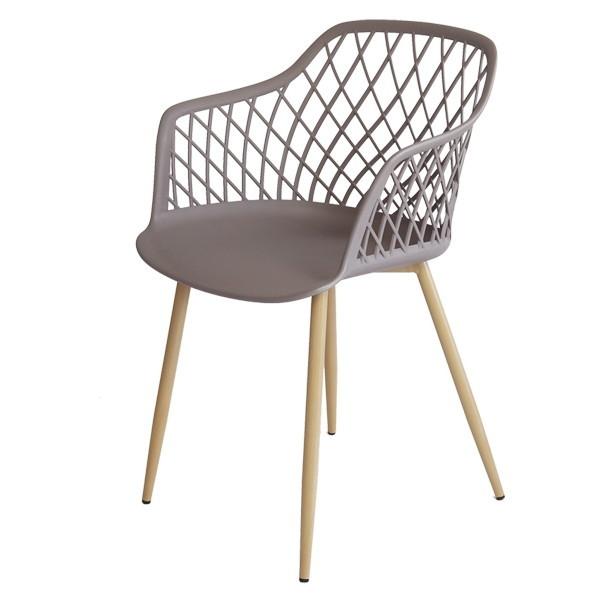 Rattan World C1800PGY メッシュPPチェア ウォームグレー メーカー直送