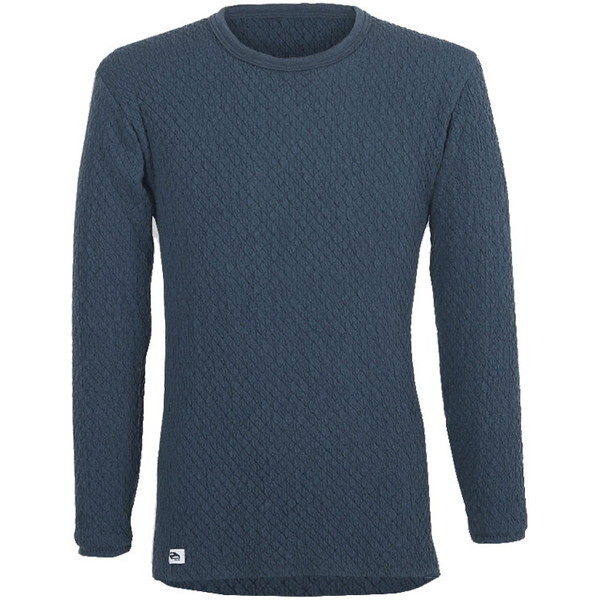 健繊 チョモランマ 紳士 長袖U首 ネイビー Lサイズ QMS922