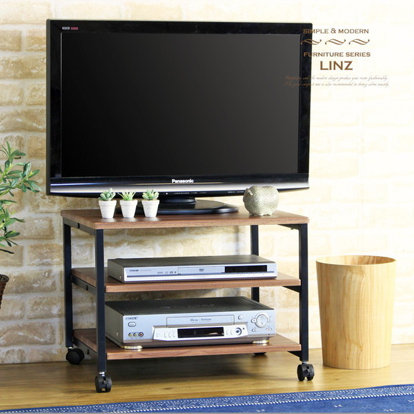 テレビラック テレビ台 幅60cm プリンター台 ローボード 木製 ブラウン ウォールナット ビンテージ おしゃれ メーカー直送の通販は