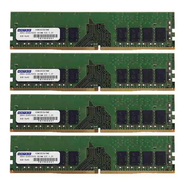 ADTEC ADS3200D-E16GSB4 [メモリ (DDR4-3200 UDIMM ECC 16GB×4枚 1Rx8)]