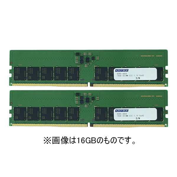 ADTEC ADS4800D-E32GDBW [メモリ (DDR5-4800 UDIMM ECC 32GBx2枚 2Rx8)]