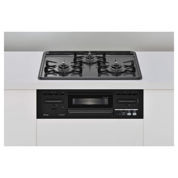 Rinnai RS31M5H2RABW-LP ダークグレー メタルトップシリーズ [ビルトインガスコンロ (プロパンガス用・両側強火力・幅60cm)]