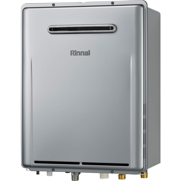 Rinnai RUF-E240EAW-13A シャイニーシルバー エコジョーズ [ガスふろ給湯器 (都市ガス用・屋外壁掛型・フルオート・24号)]