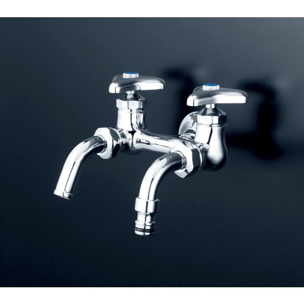 KVK K112SPJ 屋外ホース接続N付二口水栓の通販は 7,818円