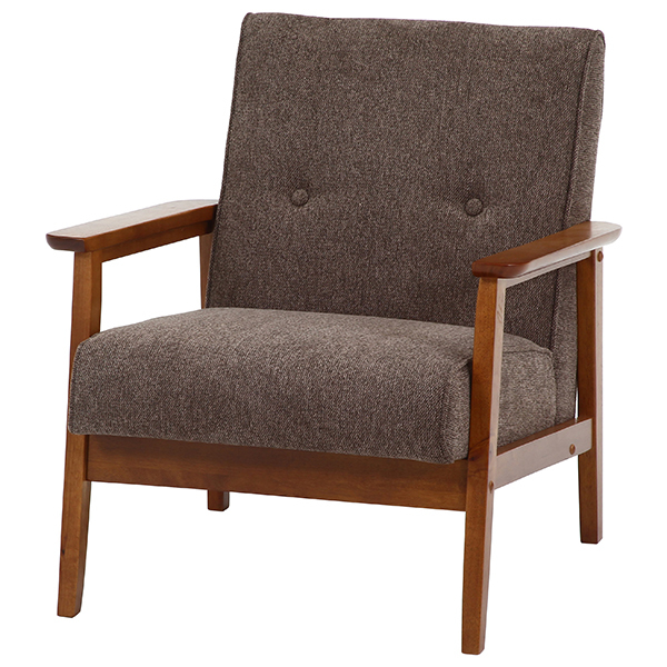 不二貿易 71733 厚手ファブリックソファ ミート 1P BR メーカー直送