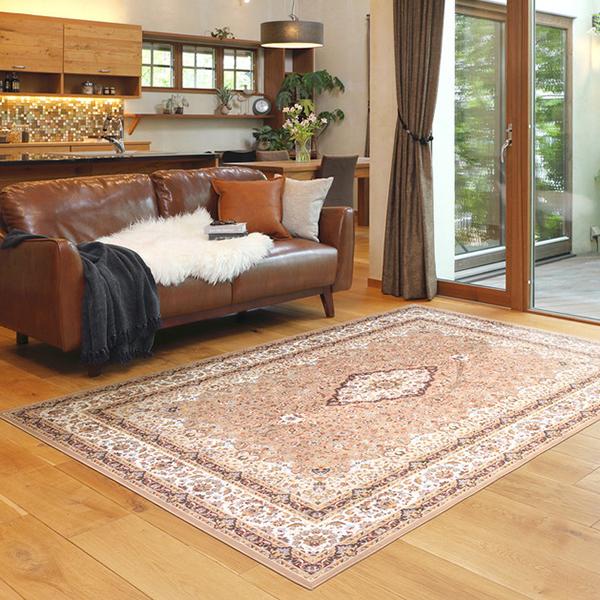 萩原 240625920 撥水 高級絨毯風 プリントラグ ブルグ 約200×250cm メーカー直送の通販は 10,335円