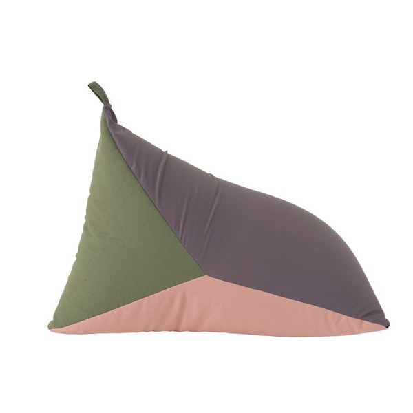 萩原 240627320 テトラッド ビーズクッション 三角 50×80×50cm グレー/ベージュ GY/BE [おしゃれ コンパクト カラフル] メーカー直送の通販は