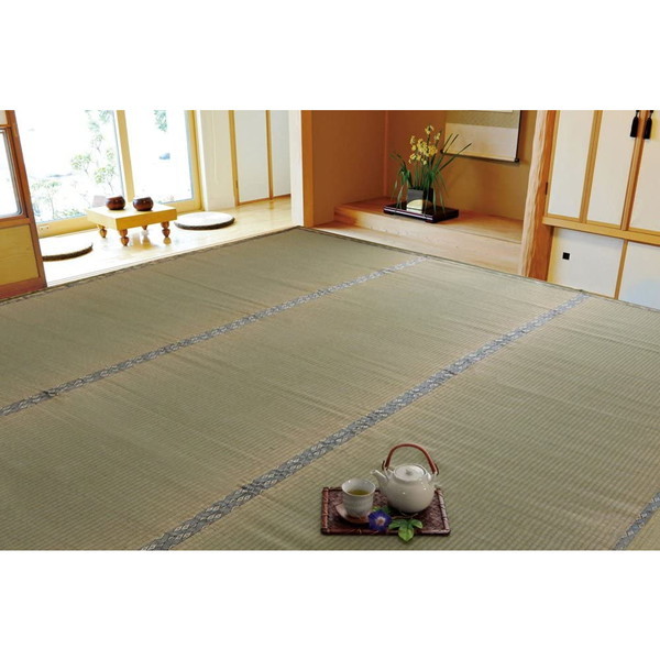 イケヒコ・コーポレーション 1010050013402 純国産 糸引織 い草上敷 「湯沢」 三六間4.5畳(約273×273糎) 製造会社直送