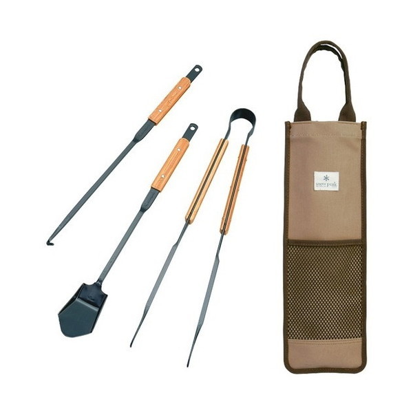 スノーピーク 焚火ツールセットPRO アウトドア キャンプ バーベキュー BBQ 焚き火 火ばさみ ショベル 火かき棒 N024 N-024