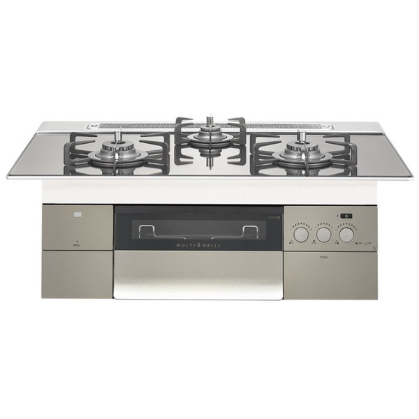 ビルトインガスコンロ 都市ガス ノーリツ 3口 プログレ N3S18PWASKSTEC-13A 幅75cm 両側強火力