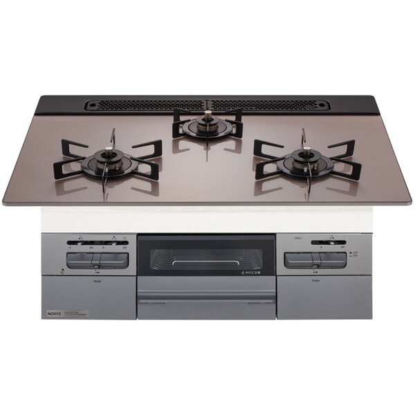 NORITZ N3WV7RWAP3SIC-LP Mikke (ミッケ) [ビルトインガスコンロ (プロパンガス用・3口・両側強火タイプ・幅75cm)]