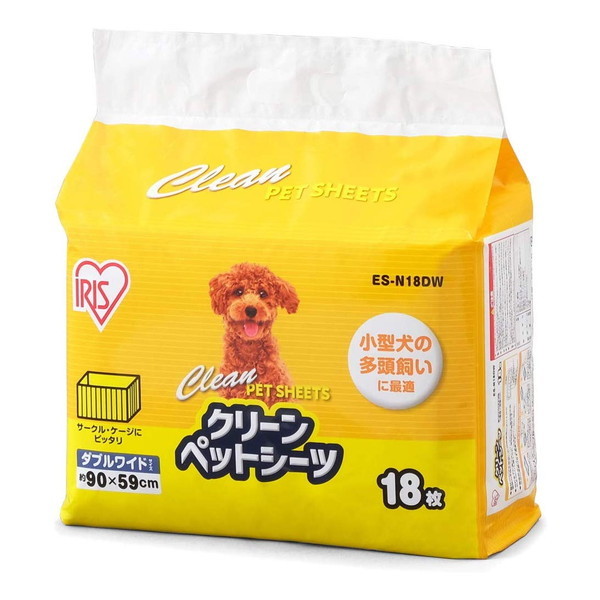 アイリスオーヤマ クリーンペットシーツ ダブルワイド18枚 ES-N18DW 7,004円