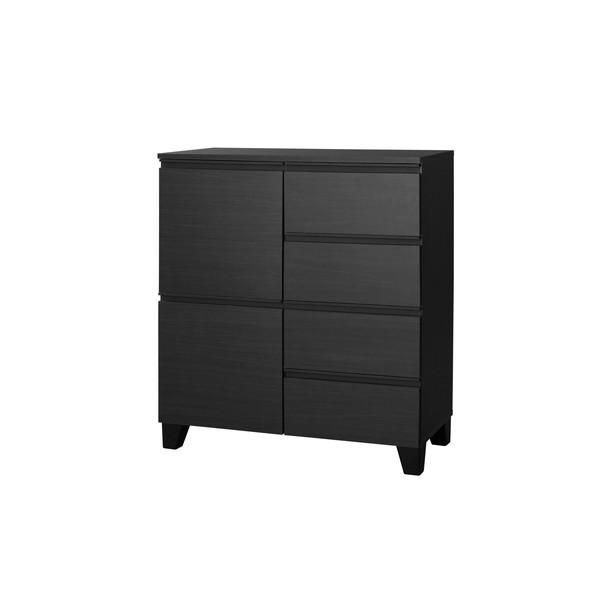 アイリスオーヤマ RCB-790 ブラック リビングキャビネット メーカー直送の通販は