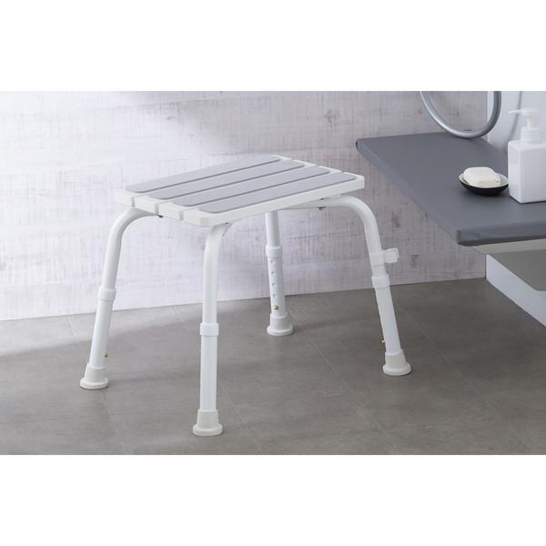 アイリスオーヤマ WSC-385ホワイト 木調シャワーチェア メーカー直送の通販は 7,960円