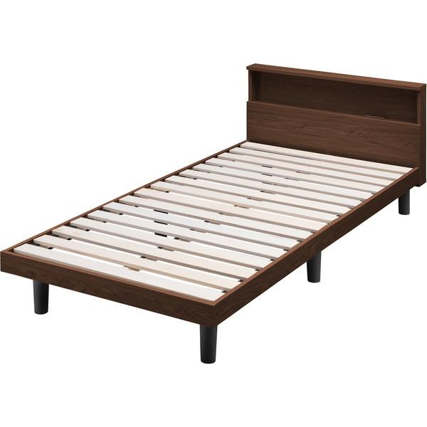 ⑥RUES ルース 棚・コンセント付き収納ベッド 宮付き 引き出し付 ブラウン ⑥RUES ルース 棚・コンセント付き収納ベッド 宮付き 引き出し付