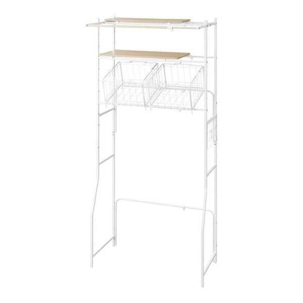 【2/23ポイントUP】アイリスオーヤマ BSSL-860Rホワイト [バスケット付き伸縮スタイルランドリーラック] メーカー直送の通販は