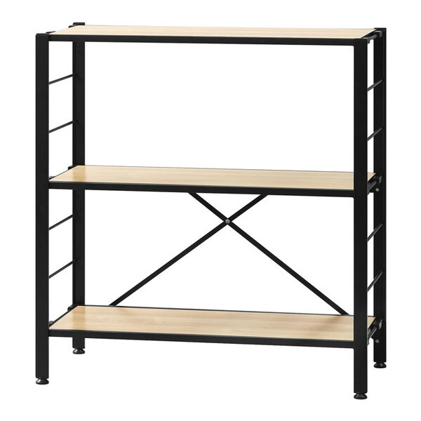アイリスオーヤマ KRSR-3 ナチュラルオーク [連結スチールラック (組立簡単)] メーカー直送