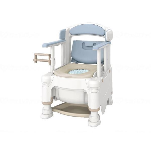 アロン化成 ポータブルトイレFX-30 らくゾウくん 自動ラップ ミストブルー 暖房 532-973 メーカー直送の通販は 68,685円