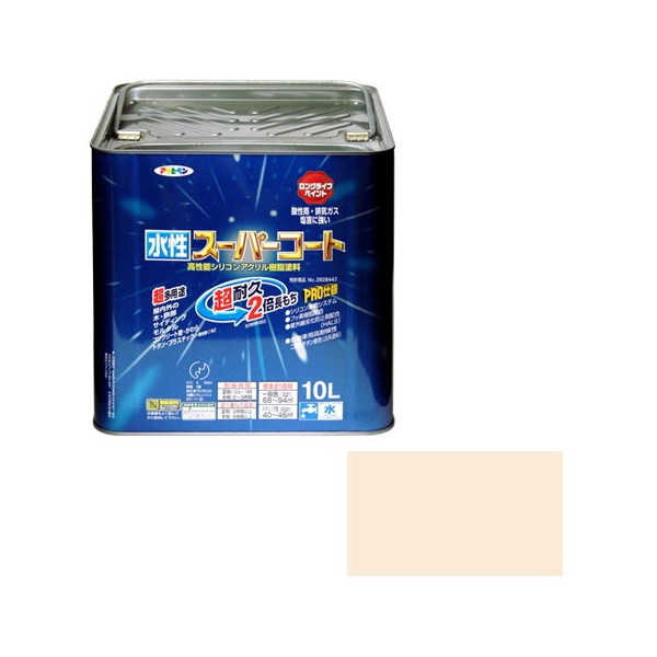 アサヒペン 水性スーパーコート 10L (ミルキーホワイト)