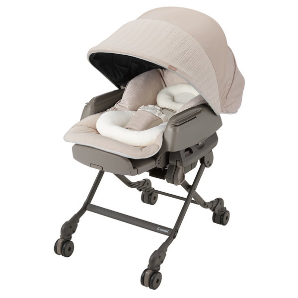 Combi ホワイトレーベル ネムリラ AUTO SWING BEDi Long スリープシェル EG ミルキーベージュ ハイローラック(新生児〜4歳頃)【保証1年】