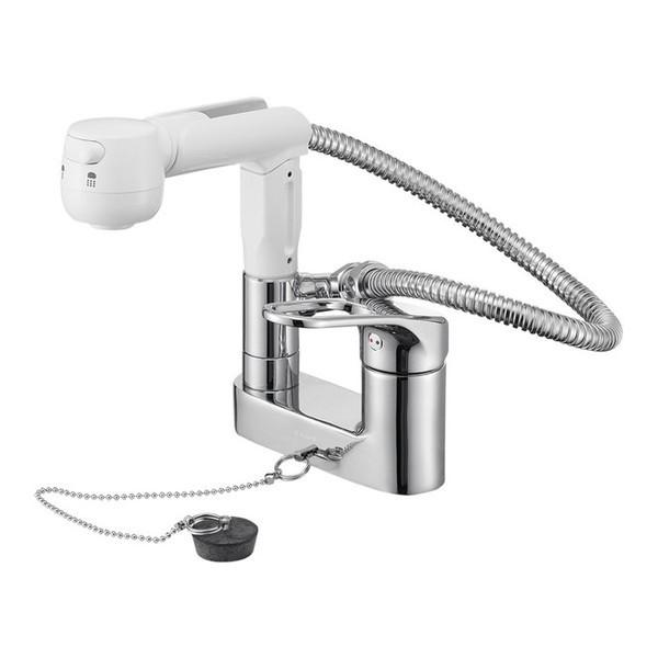 三栄水栓製作所 K37100R-W [シングルスプレー混合栓]の通販は