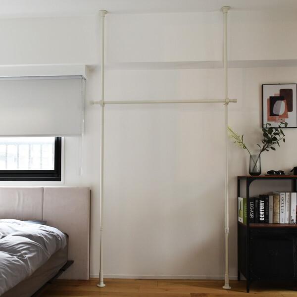 TOSO Naivis つっぱりハンガーセット一段 2.0m ホワイト メーカー直送の通販は 7,430円