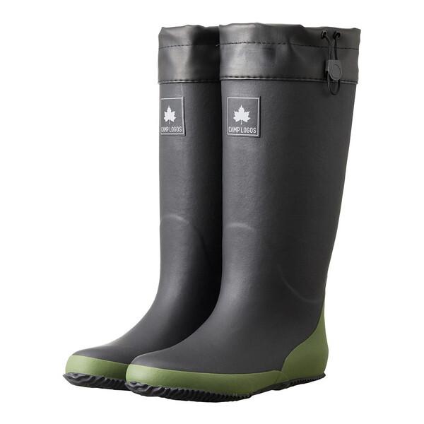 LOGOS CAMP LOGOS コンパクトレインブーツ BK XL No.33214710