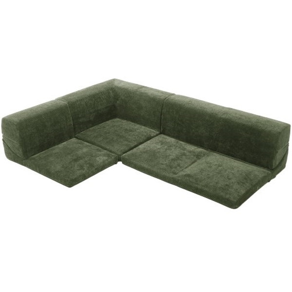 CELLUTANE ローソファ 3点セット コーナーソファ ソファベッド モス