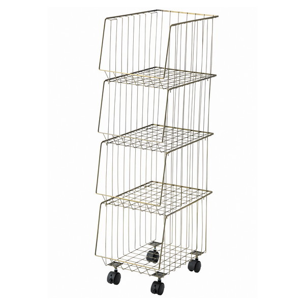 東谷 AKB-439AGD アンティークゴールド [スタッキングワゴン4D] メーカー直送の通販は 6,720円