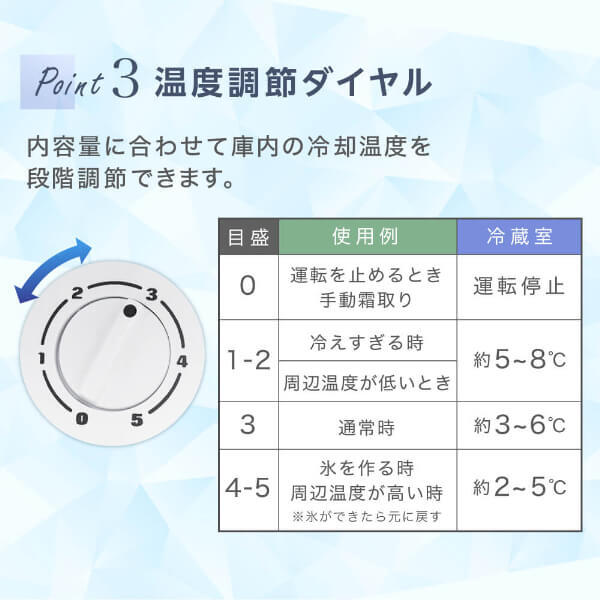 冷蔵庫 47L コンパクト 大容量 右開き 1ドア 44cm 一人暮らし セカンド冷蔵庫 温度調節 省スペース 耐熱板 静音 銀 シルバー JR047HM01 マクスゼン_6