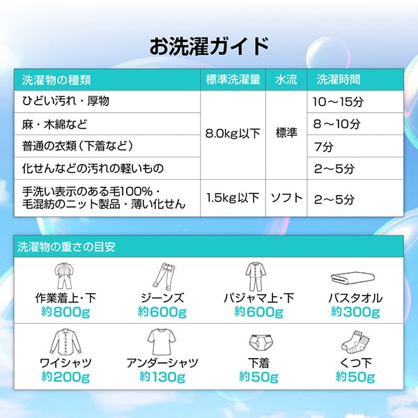 洗濯機 8kg 二層式洗濯機 一人暮らし 二人暮らし コンパクト 引越し 単身赴任 新生活 タイマー 2層式 2槽式 二層式 二槽式 給水切替 小型 JW80KS01 マクスゼン_6
