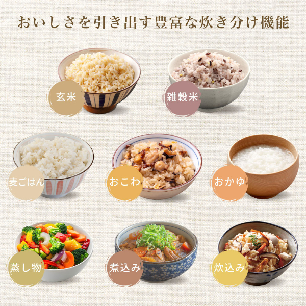 【期間限定ポイント5倍 4/27 10時まで】 炊飯器 4合 IH式 一人暮らし 二人暮らし 11種の炊飯メニュー 予約 保温 早炊き 無洗米 玄米 蒸し機能 煮込み機能 シンプル コンパクト ホワイト MIH-TX401 マクスゼン_6