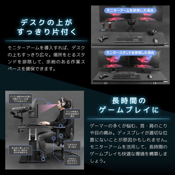 バウヒュッテ ロングモニターアームGS デュアル ホワイト BMA-2GS-WH BMA-2GS-WH【送料無料】 | バウヒュッテ ロングモニターアームGS
