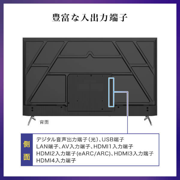 CHiQ JU50M10S [50インチチューナーレス 4K 液晶テレビ]_7