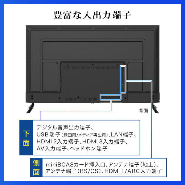 MVU50CH07 MAXZEN [50型 地上・BS・110度CSデジタル 4K対応 液晶テレビ]_8