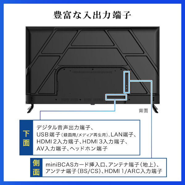 MAXZEN MVU55CH07 [55V型 地上・BS・110度CSデジタル 4K対応 液晶テレビ]_8