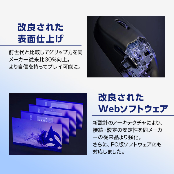 Ninjutso nj-ten-white ホワイト Ten [ワイヤレスゲーミングマウス]