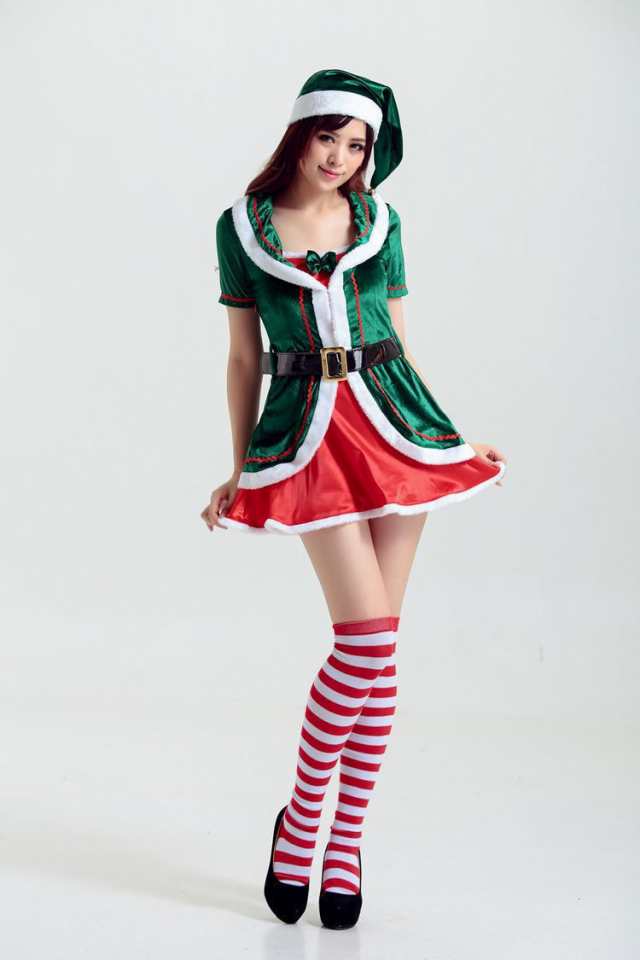 コスプレ服 サンタクロース クリスマスパーティー Xmas グリーンワンピース クリスマスカラー ファー レディースワンピース コスプレ衣装の通販はau Pay マーケット Goochan