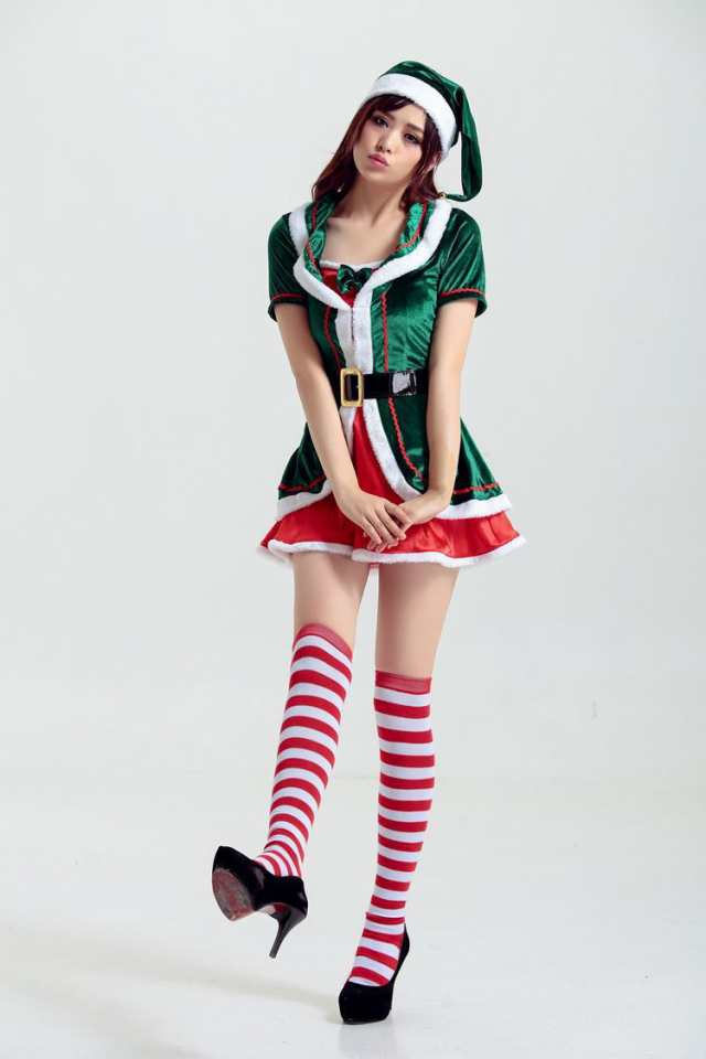 コスプレ服 サンタクロース クリスマスパーティー Xmas グリーンワンピース クリスマスカラー ファー レディースワンピース コスプレ衣装の通販はau Pay マーケット Goochan