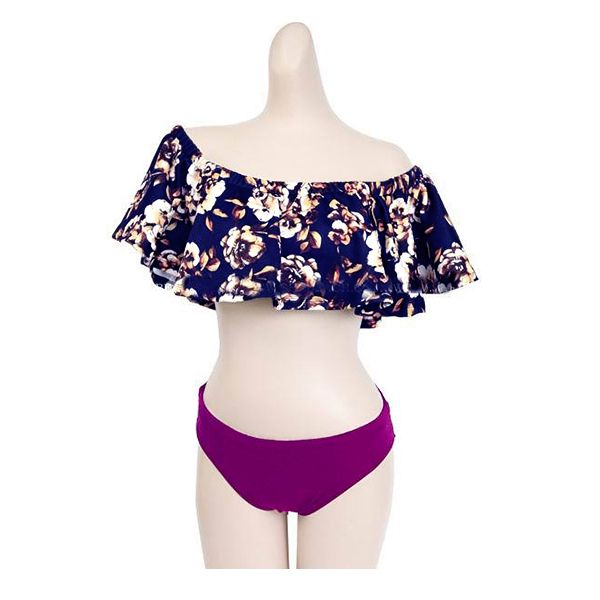 レディース水着 オフショル ビキニ 2点セット 花柄 エレガント シック 夏 オフショルダー レトロ オフショル 体型カバー 上下別柄 大人 の通販はau Pay マーケット Goochan
