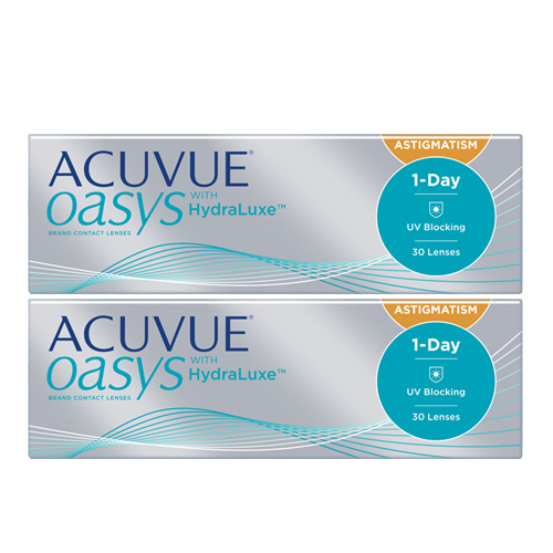 ワンデーアキュビューオアシス乱視用(30枚入)2箱セット 【送料無料:宅配便またはレターパックプラス】/1day 乱視用 コンタクトの通販は 8,360円