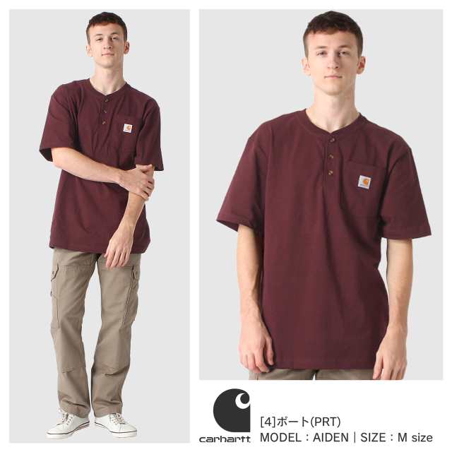 【送料無料】 カーハート Tシャツ メンズ 半袖 ヘンリーネック ポケット付き K84 S-2XL Carhartt LL 2L XXL 3L  大きいサイズ 定番アイテ｜au PAY マーケット