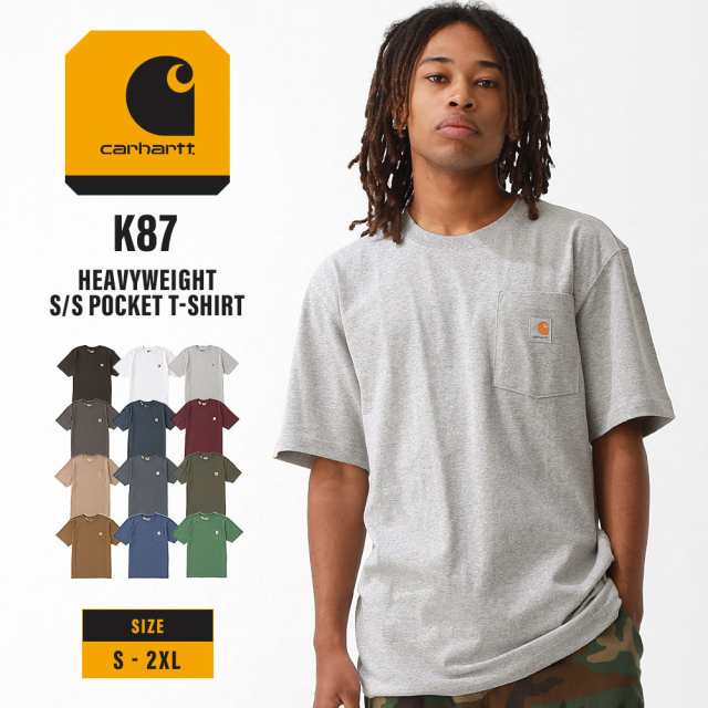 【送料無料】 カーハート Tシャツ メンズ 半袖 ポケット付き K87 S-2XL Carhartt【メール便可】/ LL 2L XXL 3L  大きいサイズ ブランド 定｜au PAY マーケット