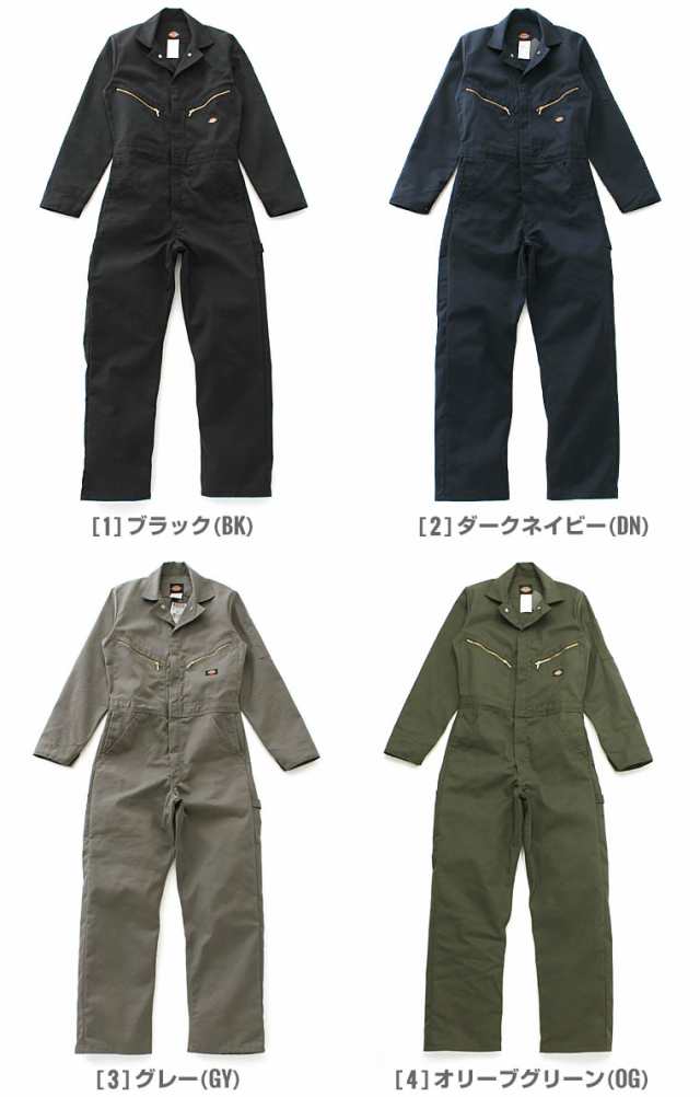 【送料無料】 Dickies ディッキーズ つなぎ 作業服 長袖 48799 メンズ 無地 カバーオール S-2XL  USAモデル【COP】[F]｜au PAY マーケット