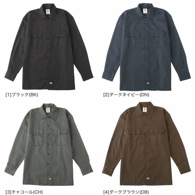 ディッキーズ Dickies 両面プリント 長袖 ワークシャツ メンズL /eaa287797