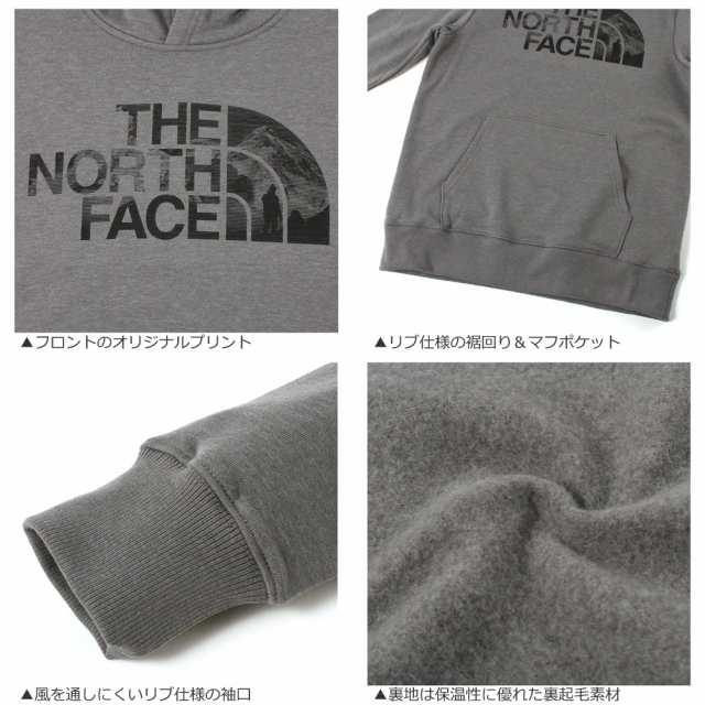 ゆるだぼ] THE NORTH FACE パーカー リブ フードロゴ. - パーカー