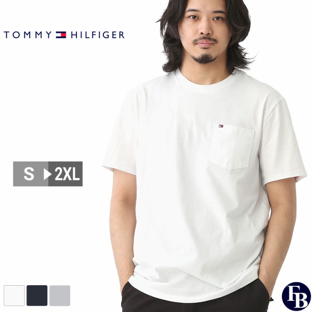 【送料無料】 トミーヒルフィガー Tシャツ 半袖 メンズ レディース ポケット付き 刺繍 S-2XL 78B1048 USAモデル TOMMY  HILFIGER【メール｜au PAY マーケット